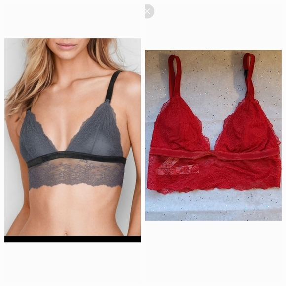 🥳LAST ONE🥳BUY 1 GET 1 FREE VICTORIA SECRET RED CROCHET BRA - Picture 1 of 11